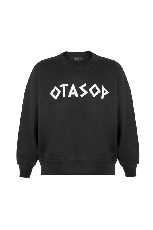 OLD TREATMENT OFF-BLACK CREWNECK SWEATSHIRT